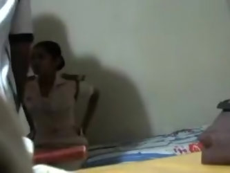 Srilanakan Lady Trainee Drilled With Instructor in Academy