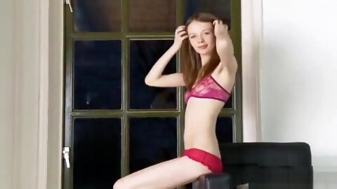 Super slim russian spreading vagina hole