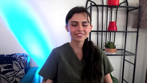 Naughy Nurse Angel Windell Gives Free Cock Inspection