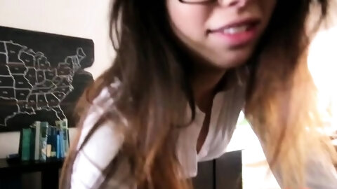 Lewd teen brunette chick Ava Taylor with huge tits is rammed